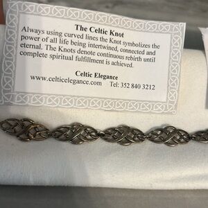 Sterling Silver Authentic Celtic Knot Bracelet 8” beautiful from Ireland